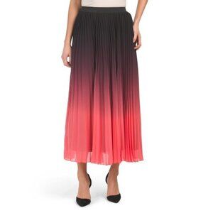 ☆♡ WDNY Pleated Ombre Gradient Maxi Midi Skirt